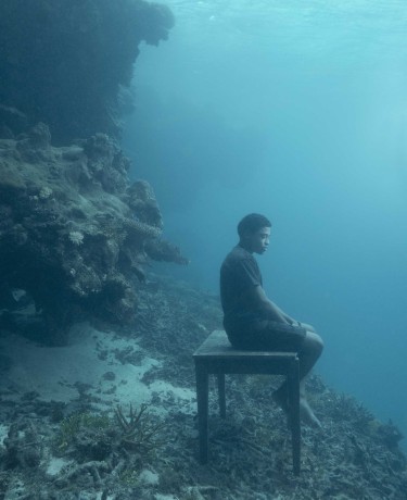 Nick Brandt, "Petero by Cliff, Fiji", 2023